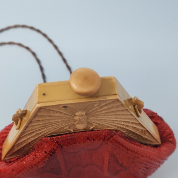 Jacomo Antique Red Snake Evening Bag - Picture 5 of 5